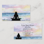*~*の海の日の出の海のサティの黙想のヨガ 名刺 (正面/裏面)