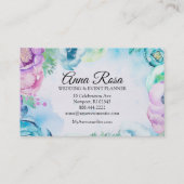 *~*の海の青のバラの花の結婚式のイベントプランナー 名刺 (裏面)