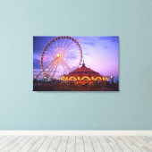 の海軍埠頭の観覧車と回転木馬 キャンバスプリント (インサイチュ (ウッドフロア))