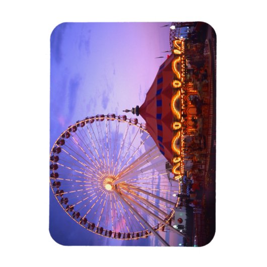 の海軍埠頭の観覧車と回転木馬 マグネット (縦)