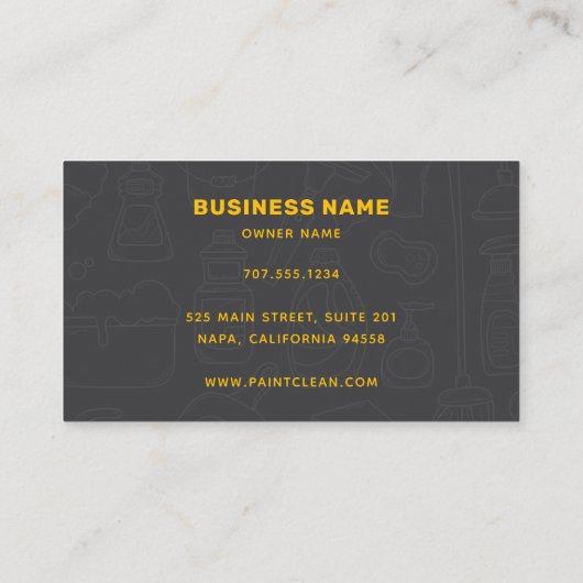 の清掃絵を描サービス 名刺 (裏面)