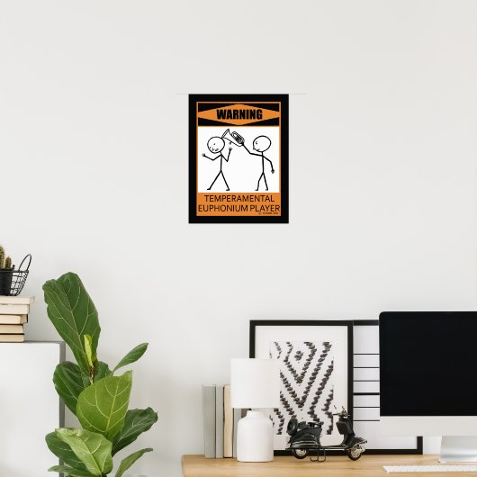 の温警告度に満ちたユーフォニアム選手のポスター ポスター (ホームオフィス)