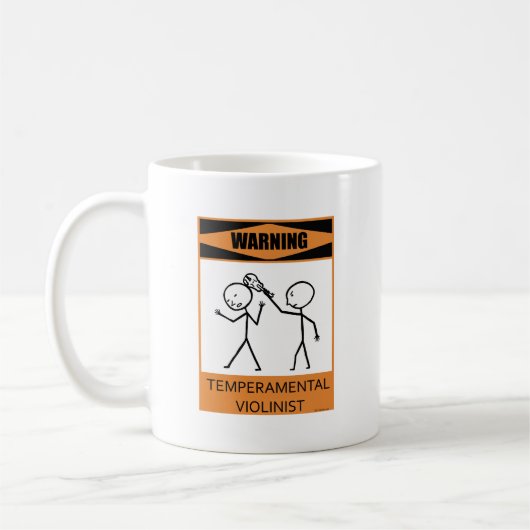 の温警告度バイオリニスト コーヒーマグカップ (左)