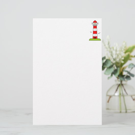 の灯台の文具紙書。 便箋 (スタンド正面)