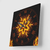 ～の炎から～の技術を生み出す スクエア壁時計 (傾斜)