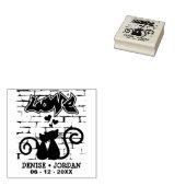 の為にグラフィティウォールで愛する子結婚ネコ ラバースタンプ (押印)