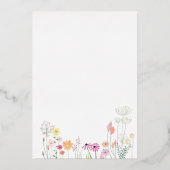 の為に感謝していは野花の来洗礼 箔招待状 (裏面)