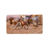 の煙。45, 1908 by Charles Marion Russell ラベル (正面)