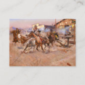 の煙。45, 1908 by Charles Marion Russell 名刺 (正面)