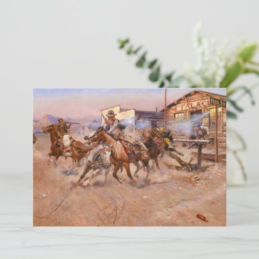 の煙。45, 1908 by Charles Marion Russell 招待状 (スタンド正面)