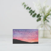 ～の理由で豊頼富を示す 名刺 (スタンド正面)