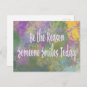 の理由になるスマイル-感動的引用文 ポストカード (正面/裏面)