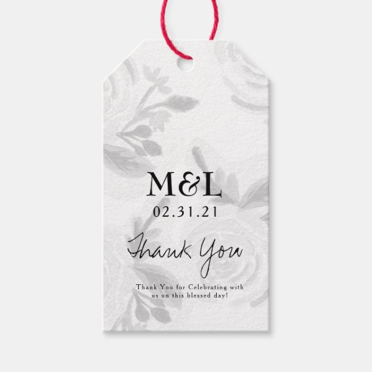 の環境にやさし水結婚色バラの影 ギフトタグ (正面)