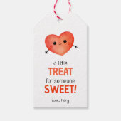 の甘いバレンタインのハートに少しのおごり ギフトタグ (正面)