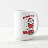 の生き延び応援とコーヒーの休日 コーヒーマグカップ (正面右)