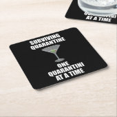 の生き延び検疫を一度に1回 スクエアペーパーコースター (アングル)