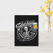 の生き延び父親で一度に1本のビールをおもしろい飲む カード (黄色い花)