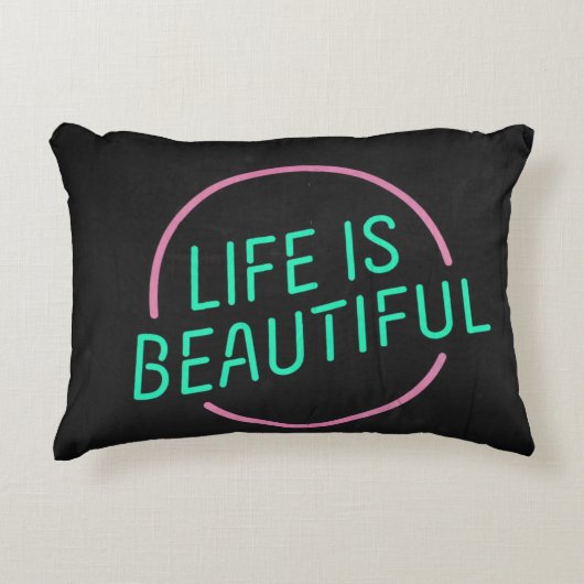 🔠の生命はです美しいポリエステル枕16" x12 " アクセントクッション (正面)