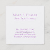 *~*の生命霊気のヨガの神聖な幾何学の花 スクエア名刺 (裏面)