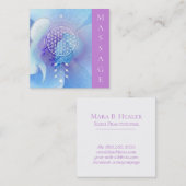 *~*の生命霊気のヨガの神聖な幾何学の花 スクエア名刺 (正面/裏面)