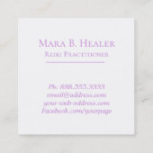 *~*の生命霊気のヨガの神聖な幾何学の花 スクエア名刺 (裏面)