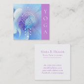 *~*の生命霊気のヨガの神聖な幾何学の花 スクエア名刺 (正面/裏面)