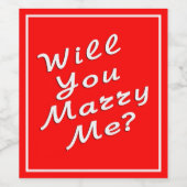 の申結婚し出 – 私と結婚してくれるか？ ワインラベル (シングルラベル)