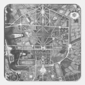 の町と城の一般的な計画 スクエアシール (正面)