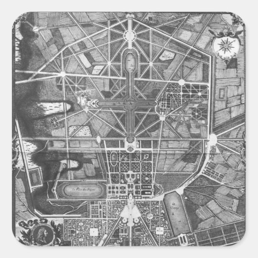 の町と城の一般的な計画 スクエアシール (正面)