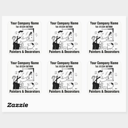 の画家と装飾者の情報 スクエアシール (シート)