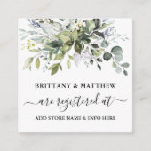 の登結婚録の水の色の緑の塵の青 エンクロージャーカード (正面)