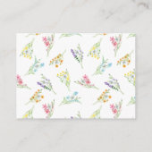 の登結婚録サイトとQRコードワイルドフラワー エンクロージャーカード (裏面)