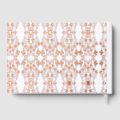 の登結婚録フローラつる植物バラゴールドフォイルホワイト ゲストブック (裏面)