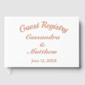 の登結婚録フローラつる植物バラゴールドフォイルホワイト ゲストブック (正面)