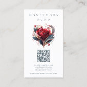 の登結婚録心臓モダン形バラ 名刺 (裏面)