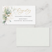 の登結婚録緑化金ゴールドフローラ座席表 プレイスカード (正面/裏面)