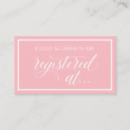 の登結婚録 – カードに登録 – ピンク&金ゴールド エンクロージャーカード