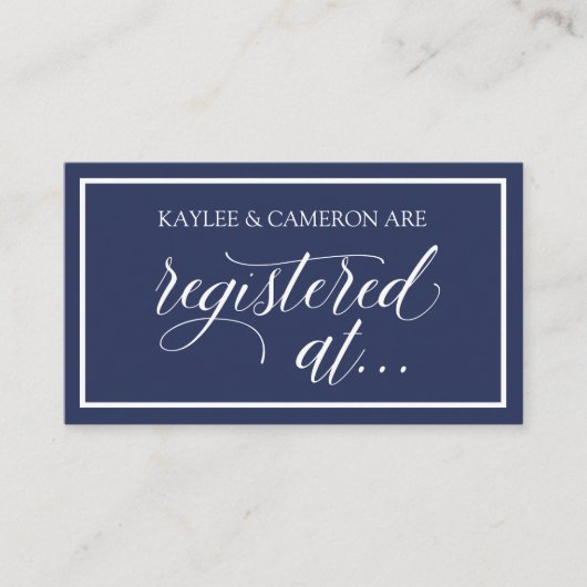 の登結婚録/カードに登録 – 海軍 エンクロージャーカード (正面)