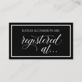 の登結婚録 – カードに登録 – 黒 エンクロージャーカード