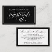 の登結婚録 – カードに登録 – 黒 エンクロージャーカード (正面/裏面)