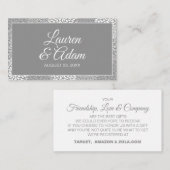 の登結婚録 – 登録済みカード – グレーフローラ エンクロージャーカード (正面/裏面)