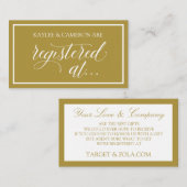 の登結婚録 – Wishing Well Cards -金ゴールド エンクロージャーカード (正面/裏面)