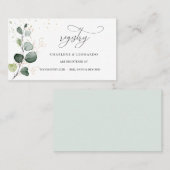 の登結婚録eucalyptus金ゴールドフローラ プレイスカード (正面/裏面)