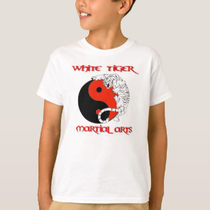 ~の白いトラの武道のワイシャツをからかいます Tシャツ