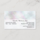 *~*の白いピンクの青いパステル調のホリスティックな生命コーチ 名刺 (裏面)