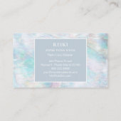 *~*の白いレースの曼荼羅の黄色の青いピンクのパステル 名刺 (裏面)