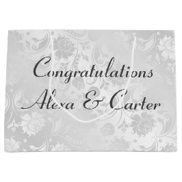 の白結婚いサテンダマスクの名前 ラージペーパーバッグ