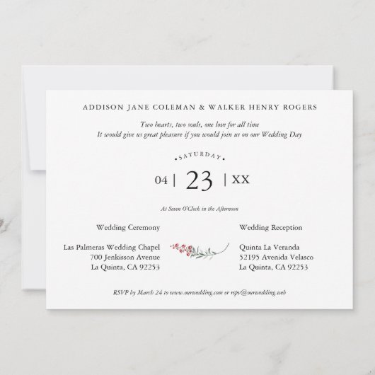 の白結婚トレンディーブランチお祝い2写真 (裏面)