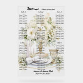 の白結婚バラ座席表 アクリルサイン (正面)