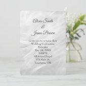 の白結婚大理石抽象芸術 招待状 (スタンド正面)